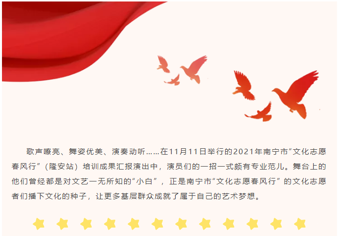聚力乡村文化建设，助力乡村振兴战略—— 2021年南宁市“文化志愿春风行”征帆鼓满永远在路上